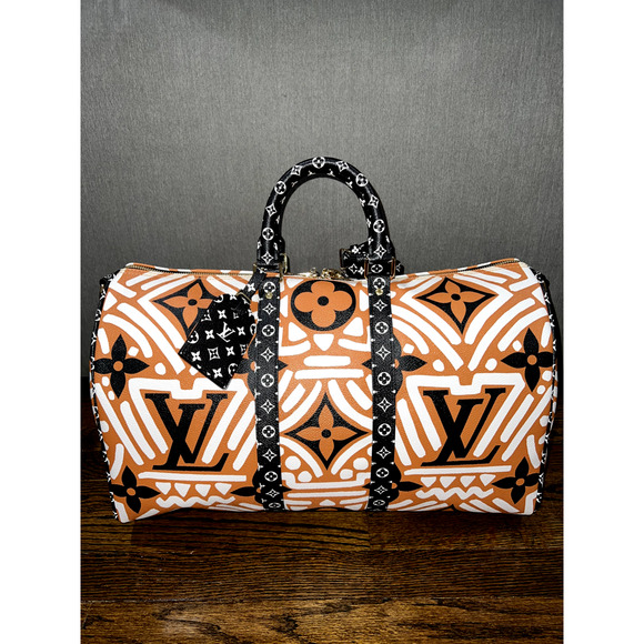 Louis Vuitton Keepall Bandouliere 45 Crafty Brown Monogram Weekend Travel Bag - Picture 3 of 11